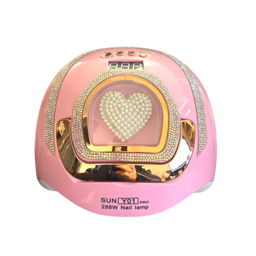 Sun Y01 Pro Műkörmös Led/Uv Lámpa 288w Pink Strasszköves